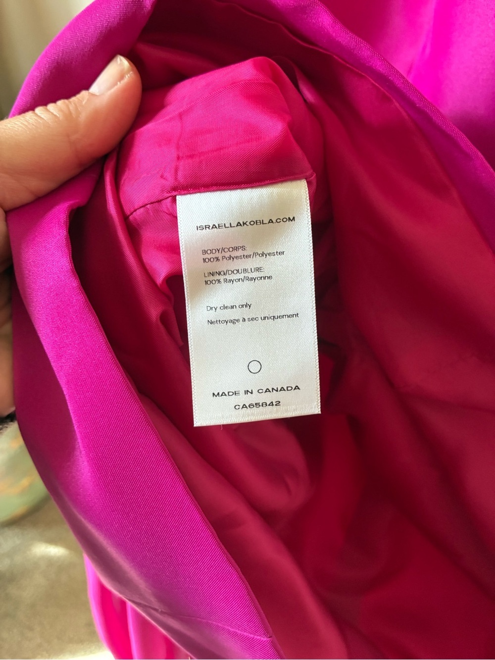 Israella Kobla Women's Siti Strapless Mini Dress Size 4 in Magenta Pink Gown - Picture 6 of 6